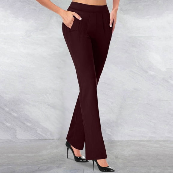 Wensltd Women Bell Bottom High Waisted Slim Fit Yoga Pants