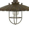 thumbnail image 4 of Rustic Inverted Flower Petal Metal Pendant Lighting with Cage Frame, Bronze, 4 of 5