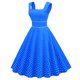 thumbnail image 4 of Vestido Midi sin mangas de fiesta de lunares oscilantes con escote cuadrado Sexy informal a la moda para mujer Pompotops ghjkhdj3049, 4 of 4