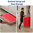 thumbnail image 4 of 6ft Foldable Ping Pong Table, Compact Storage Table Tennis Set with Net, 2 Rackets & 3 Balls for Home, Game Room & Patio, 4 of 7