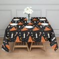 thumbnail image 3 of Halloween Square Tablecloth 52x52in(132x132cm) – Waterproof Polyester Printed Table Cover, Wrinkle Resistant & Washable for Kitchen Dining Picnic Party Decor, Pattern-V5-07, White, 3 of 6