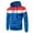 Blue, variant on Mens Zip Up Hoodies Color Block Sweatshirts Sportswear Hoodie Spring Fall Cardigan Jackets Long Sleeve Tops Casual Hooded Jacket Pockets Drawstring Hoody Outwear for Sports Running