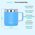 thumbnail image 4 of Drinco 14-Ounce Double-Wall Vacuum-Sealed Stainless Steel Coffee Mug, Royal Blue, 4 of 5