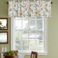 thumbnail image 4 of 2 Pack Valances for Windows, Spring Daisy Window Valances for Living Room/Bedroom/Bathroom, Farmhouse Country Flower Leaf Plant Wood Grain Light Filtering Kitchen Curtain Valance 54"W x18" L, 4 of 9