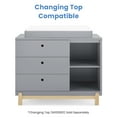 thumbnail image 5 of Delta Children Poppy 3 Drawer Dresser with Cubbies, Grey/Natural, 5 of 9