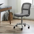 thumbnail image 2 of Silla de trabajo Serta Essential sin brazos con ruedas gris, 2 of 9