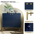 thumbnail image 6 of Clihome 2 Door Accent Cabinet, Blue Storage Cabinet Buffet Sideboard, 6 of 6