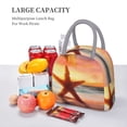 thumbnail image 4 of Lafuoo Starfish Sunset Sea Beach Pattern Large Portable Insulated Lunch Bag, Waterproof Zipper Insulated Lunch Bag for Men and Women-One Size, 4 of 7