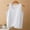 White, variant on Ayolanni Blouses for Women Casual White Cotton Solid Round Neck Tank Tops Ladies Shirts 2x