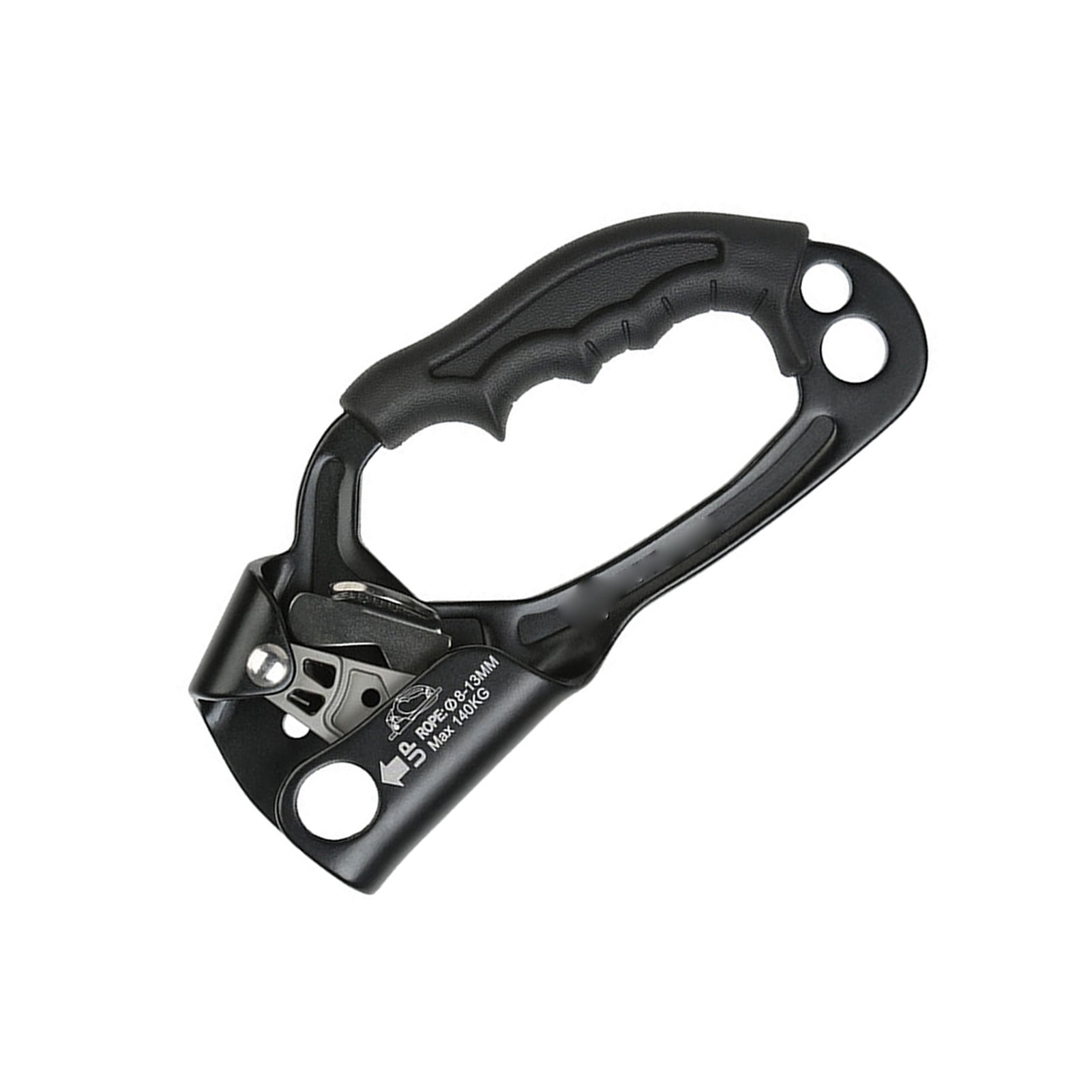 Outdoor Clasp Ascender Carabiners Lightweight High Strength Aluminum Alloy Hiking Buckle, Ergonomic Handle Design Carabiners Secure Rope Grip, Rock Mountain Gear Right Hand with