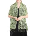 thumbnail image 2 of harmtty Shawl Comfortable Long Elegant Lightweight Polyester Sequin Glitter Evening Dress Shawl for Dating,Green, 2 of 8