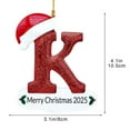 thumbnail image 3 of Mecorevxz Christmas Letter Ornament 2025,Letter Personalized Christmas Indoor for Christmas Tree Ornaments Pendant Hanging Decorations, DIY Hanging Christmas Ornaments (K), 3 of 7