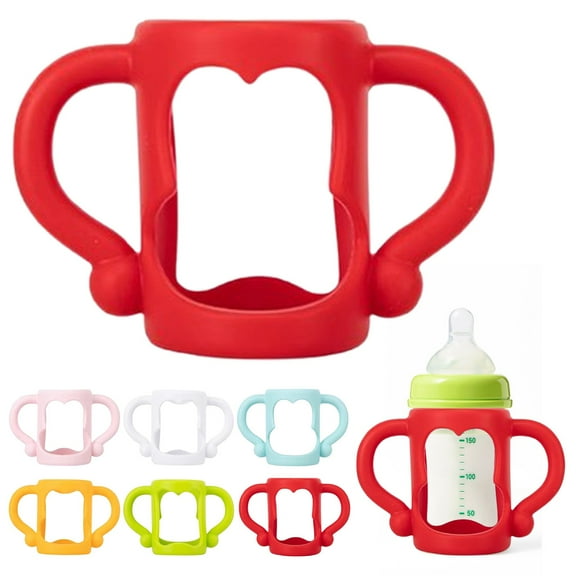 1 Handle Clearance! Versatile Bottle Handles Made for Wide Mouth Bottles Compatibility With 2Nd and 3Rd Generation Versions Sturdy Grip for Babies' Comfort and Facilitates Parent Glass&Bottle