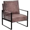 Modern Accent Chair with Durable Square Metal Frame