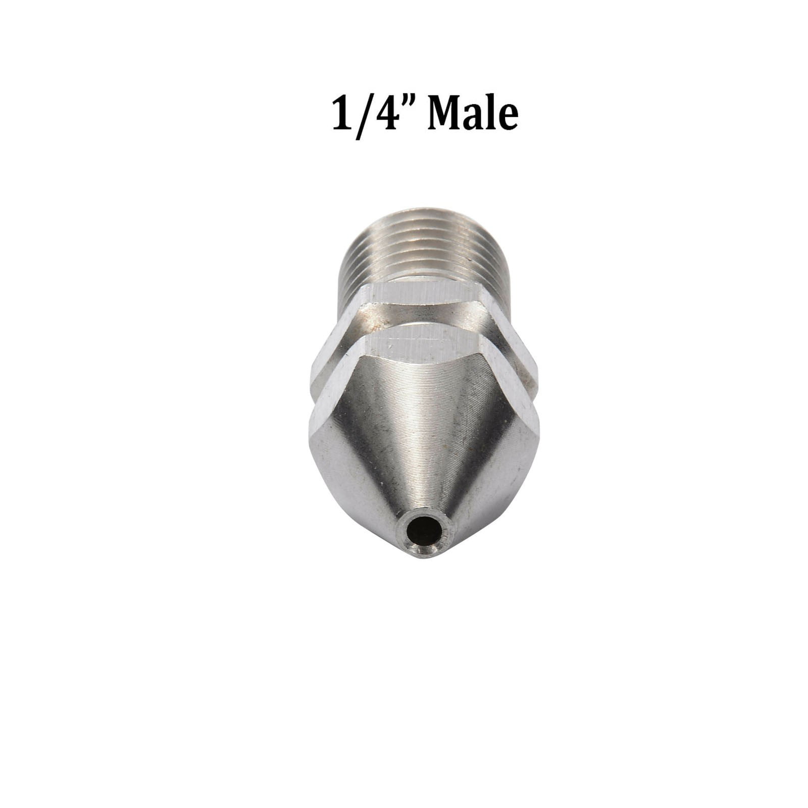Drain Jet Hose Nozzle 3/8\"  Male 1/4\" 1x Pressure Washer Sewer Jetter Nozzle 