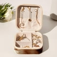 thumbnail image 6 of Squirrel Square Travel Jewelry Box Earring Necklace Bracelet Holder Organizer Stand Display Case Decorative Storage Box, 6 of 6