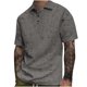 thumbnail image 1 of Blusa de Manga Corta para Hombre de Color Sólido Botón de Ocio Superior, Camisa de Moda de Cuello de Vuelta para el Uso Informal, 1 of 5