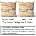 thumbnail image 2 of Polka Dot Pillow Covers Set of 2 Tangerine Cream Throw Pillows 20x20 in Outdoor Boho Design Brush Strokes Decorative Pillowcase Square Cushion Cover Linen Pillow Case for Home Sofa Couch Bed, 2 of 6