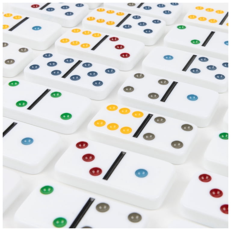 Jeu de dominos en plastique ESTINK Double Six - Multicolore - Jeu de plateau - 28 pièces Jeu de dominos en plastique ESTINK Double Six - Multicolore - Jeu de plateau - 28 pièces