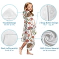 thumbnail image 7 of Cute Hedgehog and Mushroom Hooded Bath Towel，60"x35" for Ages 3 To 12 Kids, Quick Dry Lightweight Soft Microfiber Hood Beach Towel Cover Up for Kids, 7 of 7