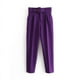 thumbnail image 4 of Cinturón adelgazante ajustado de estilo europeo y americano para mujer, pantalones casuales de cintura alta, pantalones hasta el tobillo amarillos A8GS317, 4 of 5