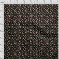 thumbnail image 3 of oneOone Polyester Lycra Black Fabric Florals Sewing Material Print Fabric By The Yard 56 Inch Wide, 3 of 4