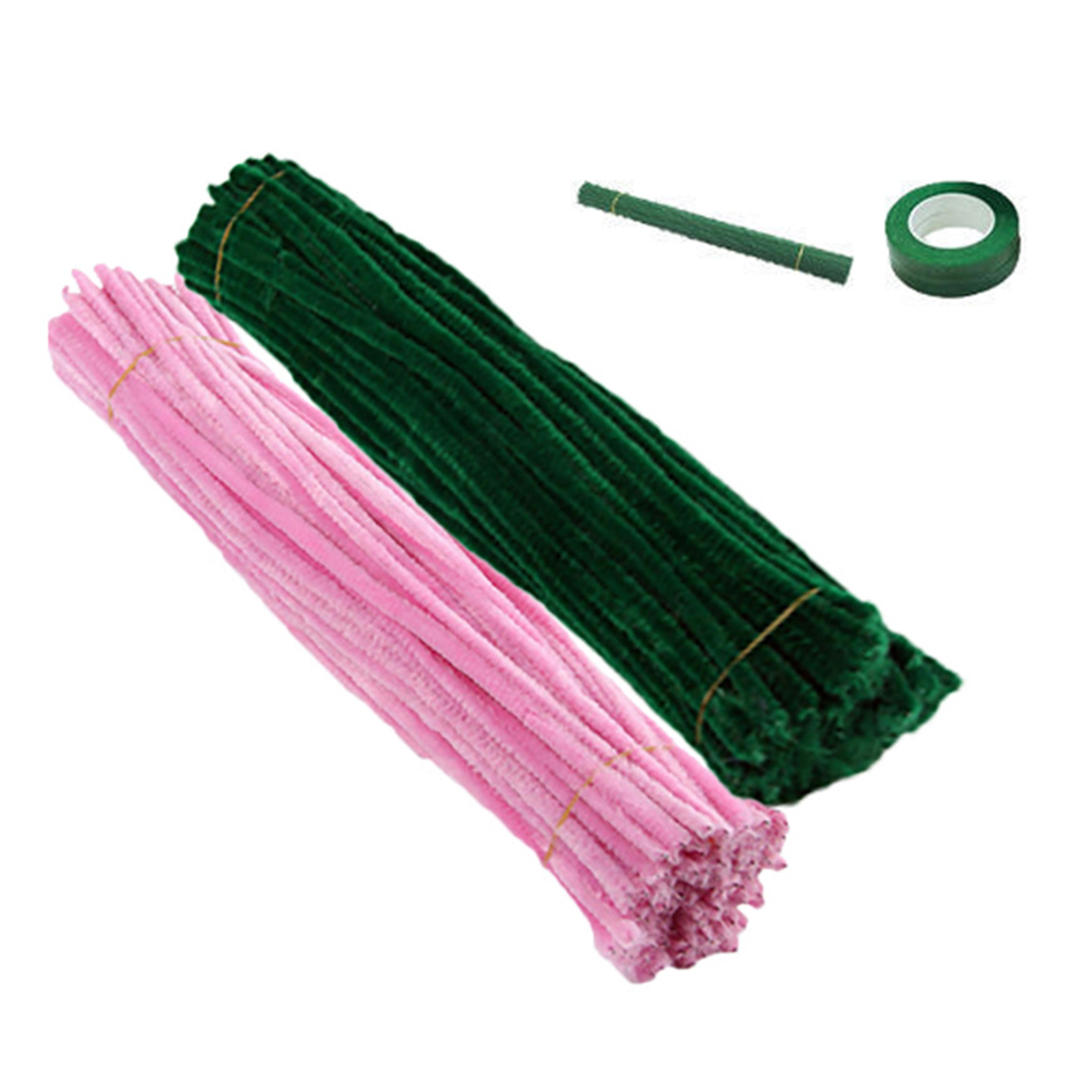 300 Cure-Pipes Fleurs - 5 Couleurs | Fil Chenille Pour Créations DIY | Saint-Valentin, Fête Des Mères, Décoration Maison