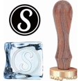thumbnail image 2 of Letter Ice Stamp S Ice Cube Stamp Ice Branding Stamp with Removable Brass Head & Wood Handle Vintage Ice Stamp, 2 of 5