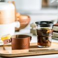 thumbnail image 5 of Taza de café de vidrio de 450 ml con tapa de cuerda, pajita, resistente al calor, para agua, leche, jugo, té, vino, vasos, vasos, color negro con tapa, 5 of 5