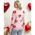 thumbnail image 3 of Sweaters for Women Crewneck Cute Heart Knitted Sweaters Winter Warm Pullover Sweaters Alsol Lamesa, 3 of 6