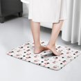 thumbnail image 4 of White Cow Heart Pattern Flannel Non Slip Door Rugs,Washable Door Mats Indoor,Decorative Door Mats,Dirt-Resistant and Absorbent Doormat for Entrance,Bedroom,Kitchen,Bathroom,23.5x16in(60x40cm), 4 of 5