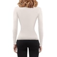 thumbnail image 3 of Womens Crew Neck s Long Sleeve Shirts Compression Tops High Stretch Buttery Soft Pairs With Jeans Or Skirts Travel Ready Staple Versatile Layering Staple, 3 of 4