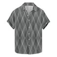 thumbnail image 1 of Jgppe Men's Button down Shirt Casual Plaid Collared Short Sleeve Shirts Plus Size Summer Tops Work, 1 of 5