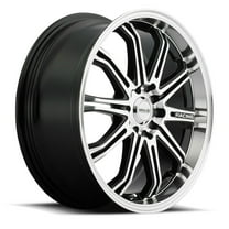 16" Black With Natural Face 4S FERRIS Wheel by Konig Wheels 4S67T04405