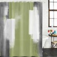thumbnail image 2 of Sage Green Grey Bathroom Shower Curtains with 12 Hooks Polyester Waterproof Shower Curtain for Stalls and Bathtubs Modern Farmhouse Abstract Color Block Decorative Bathroom Curtain 54x78 Inches, 2 of 9