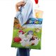 thumbnail image 4 of BadanamuBolso de tela con estampado de lienzo para mujer, bolsa de compras reutilizable y estética, con cremallera interior, regalo para mujer, 35 × 40 cm., 4 of 6