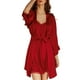 thumbnail image 1 of Pijama camisón de satén para mujer con bata conjunto de 2 pijamas de encaje sexy, pijama sin mangas Adepaton BST3008895-3, 1 of 7
