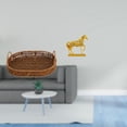 thumbnail image 2 of Cesta De Frutas De Mimbre Y Ratán, Escultura De Caballo Tejida A Mano, Organizador Ovalado, Bandeja De Plato De Resina Con Forma De Animal, Decoración Grabada Para El Hogar Y La Oficina., 2 of 8
