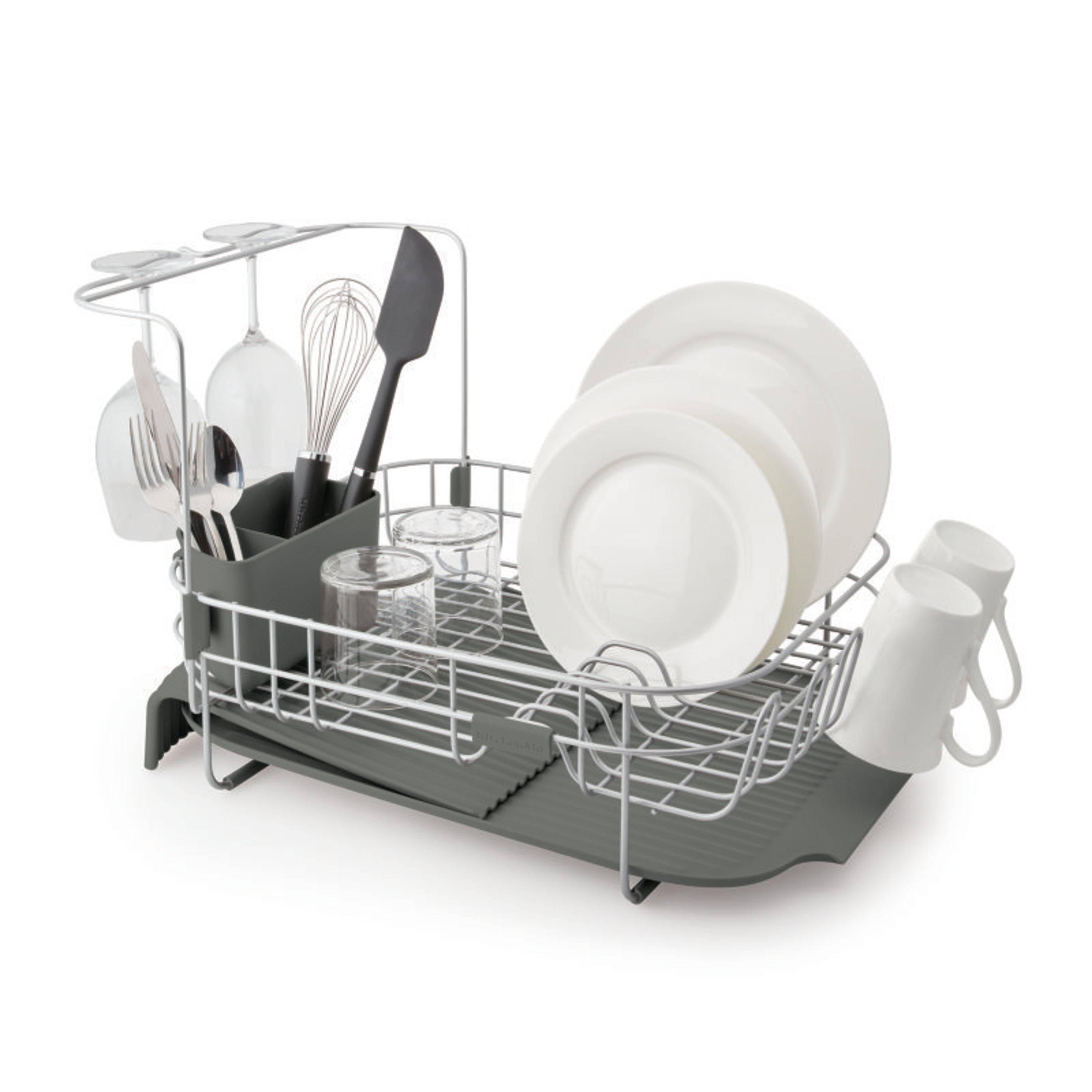 KitchenAid Full Size Expandable Dish-drying Rack, 24-Inch - White