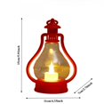 thumbnail image 3 of Vintage Christmas LED Lantern, Red Hurricane Lamp with Flickering Flameless Candle, Battery Operated Tabletop & Hanging Light for Indoor Christmas Holiday Decor, 3 of 7