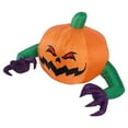 thumbnail image 3 of Halloween Citrouille à Main Violette Effrayante Gonflable Ornement Matériau Polyester Cadre en Métal Yeux Rouges Lumineux Gonflage Facile Durable pour Bureau Étagère Fête Extérieure Décoration de Maison, 3 of 8