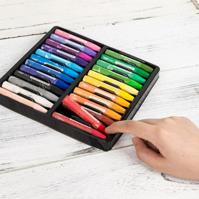 Deli Oil Pastel 12/18/24 Color School Crayons Creative Cartoon Round S –  AOOKMIYA