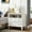 White, variant on Open Shelf and Drawer Storage | Suitable for Bedroom and Alarm Clock Placement | Gain a Spacious and Accessible Storage Solution