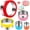 B-Red Yellow 5pcs, variant on 5 Pack Round Cookie Cutters, Food Grade Stainless Steel Biscuit Sandwich Molds with Colorful Plastic Safety Rim, Multi Sizes Circle Cutting Rings for Donuts, Muffins, Scones, Fruit & Fondant