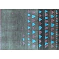 thumbnail image 1 of Ahgly Company Indoor Rectangle Solid Light Blue Modern Area Rugs, 4' x 6', 1 of 4