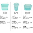 thumbnail image 4 of Reusable Food Storage Bags | Full Set of 8 [Teal] | Silicone Meal Prep Container | Microwave, Dishwasher and Freezer Safe | Made in the USA, 4 of 5