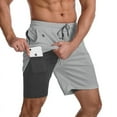 thumbnail image 1 of EIMELI Mens Swim Fitness Shorts Trunks with Compression Liner 2 in 1 Beach Swimming Trunks Quick Dry Swim Shorts with Zipper Pockets Fitness Quick Dry Pants, 1 of 6