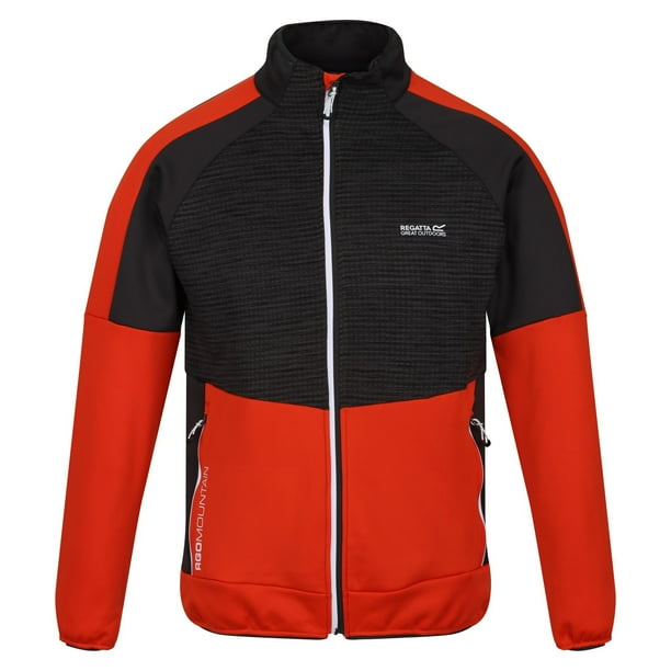 Regatta - Chaqueta Softshell Yare VII para Hombre (Naranja Oxidado, Ceniza)