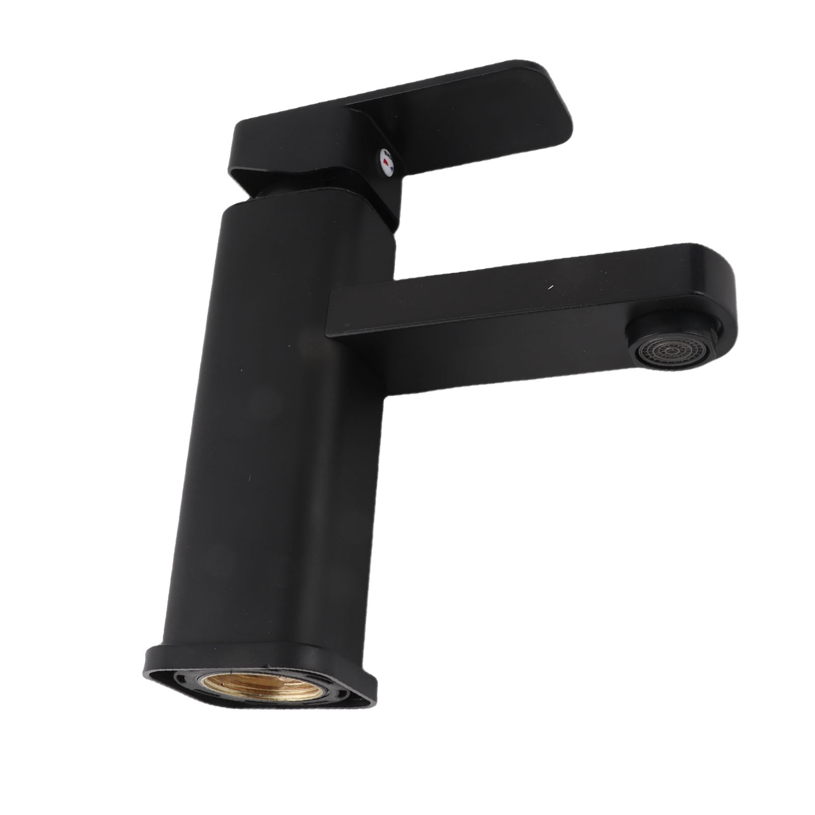 NFTIGB Modern Bathroom Faucet Single Hole Stainless Steel Basin Faucet for Bathroom Sink Accessories Hot Cold Water Mixer Tap, Matte Black 9.84 x 7.87 x 2.75 inches