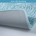 thumbnail image 4 of Ashler Ultra Soft Non Slip Bathroom Shower Area Rug Water Absorbing Plush Mat, 2 Sets Sky Blue 24 x 36 & 24 x 72 inches, 4 of 7